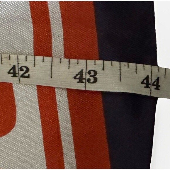 Vintage Head Neck Scarf JS Germain Red White Blue Geometric Retro Made In Italy - Picture 7 of 9